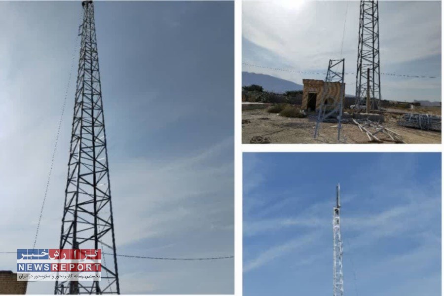 نصب دکل ۴۲ متری همراه اول در روستای بریو